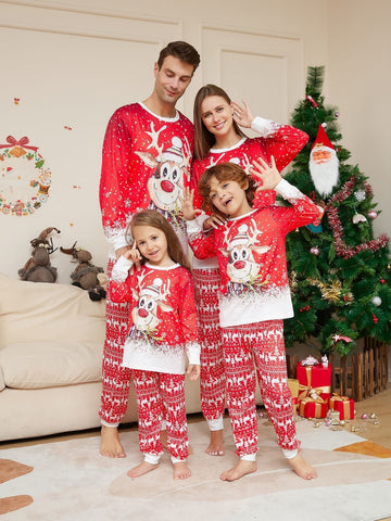 Snow Elk Fmalily Matching Pajamas
