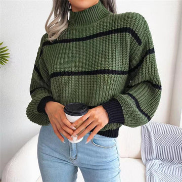 Chunky Striped Sweater - Relaxed Fit for Everyday Comfort