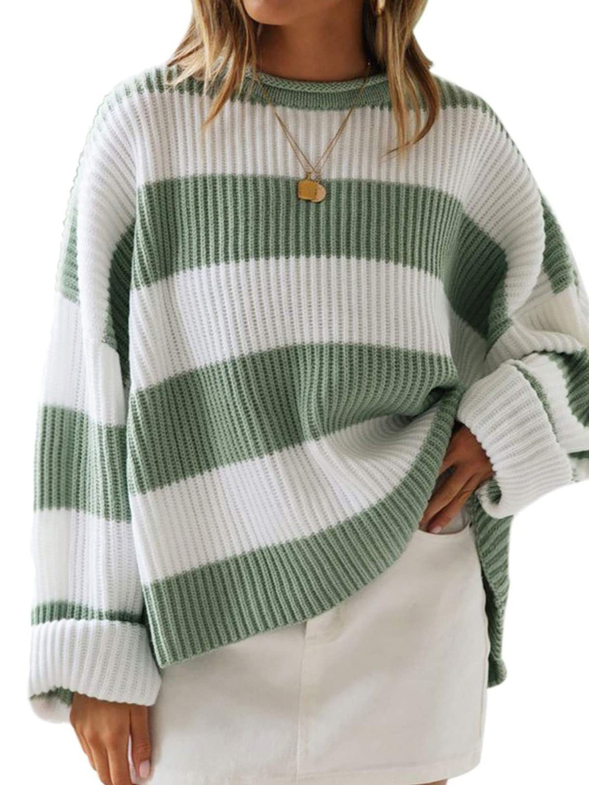 Striped Relaxed Fit Sweater - Soft and Stylish for Everyday Wear